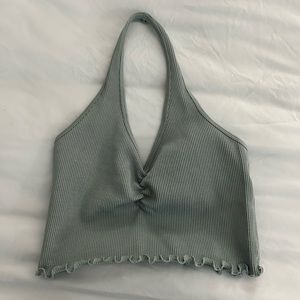 Green Halter neck top